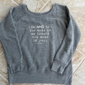 Fellow flowers yoga sweatshirt.  Size Large .  Na.mess.te